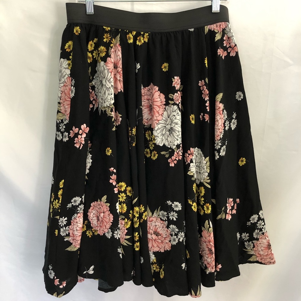 Torrid Plus Floral Print Challis Tulle Full Skirt - Picture 2 of 4